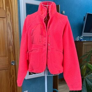 FP Movement by Free People Neon Pink Teddy Jacket